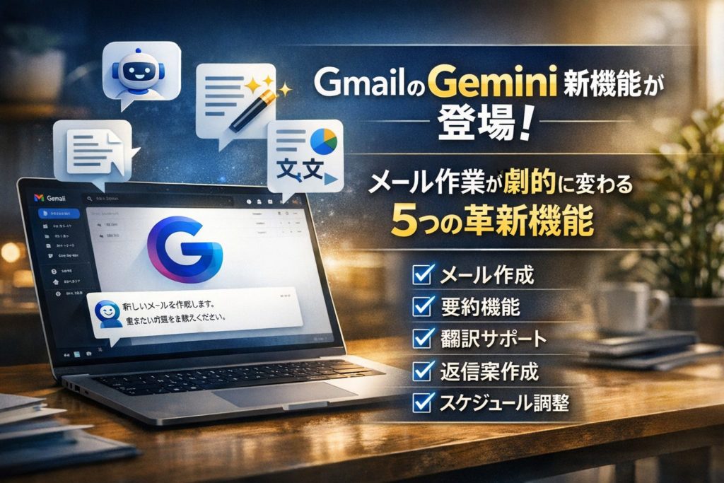 GmailのGemini新機能が登場!メール作業が劇的に変わる5つの革新機能 3 GmailのGemini新機能が登場!メール作業が劇的に変わる5つの革新機能