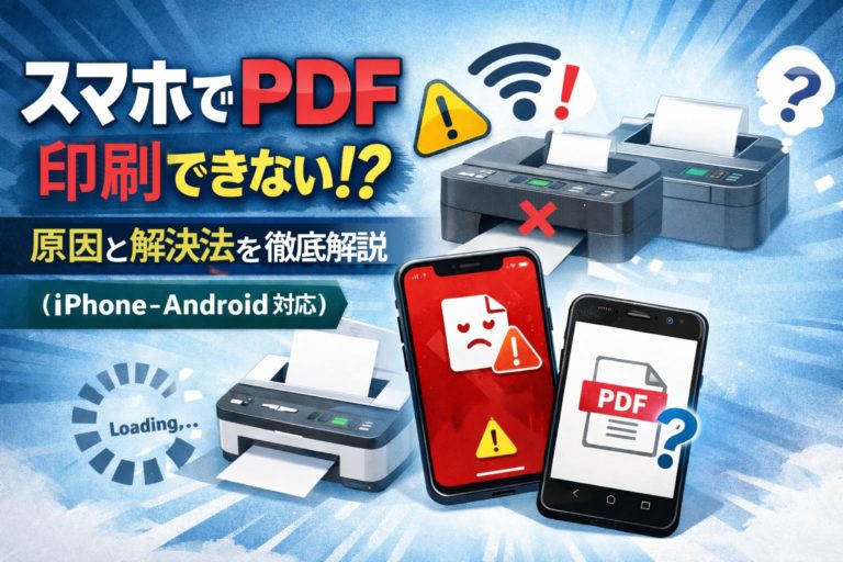 スマホでPDF印刷できない!? 原因と解決法を徹底解説【iPhone・Android対応】