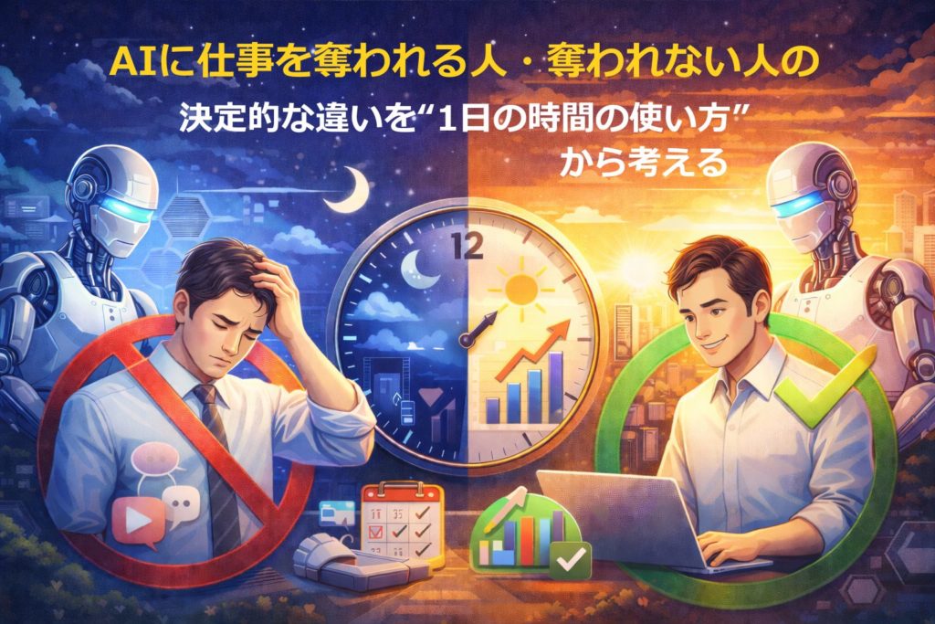 AIに仕事を奪われる人・奪われない人の決定的な違いを“1日の時間の使い方”から考える