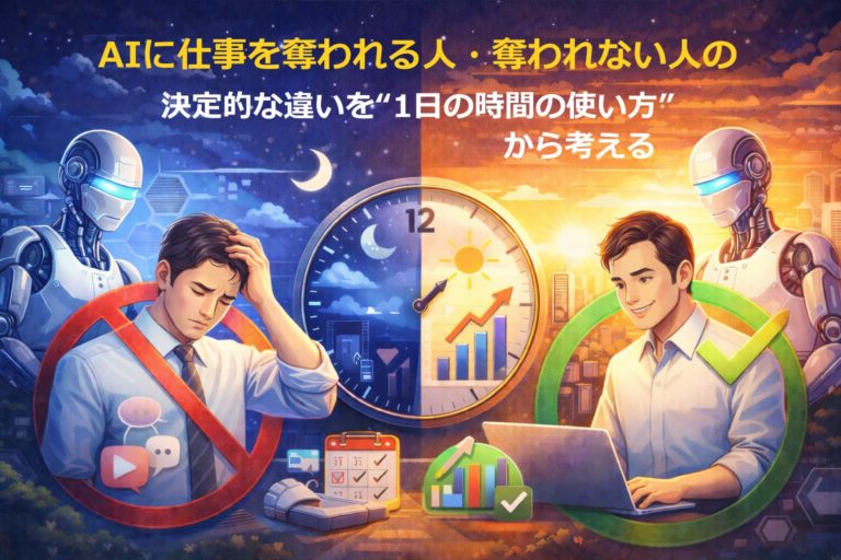 AIに仕事を奪われる人・奪われない人の決定的な違いを“1日の時間の使い方”から考える