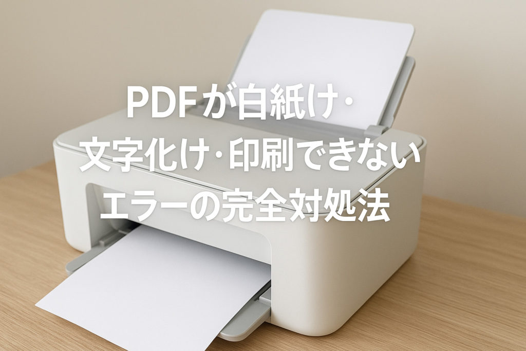 PDFが白紙・文字化け・印刷できないエラーの完全対処法